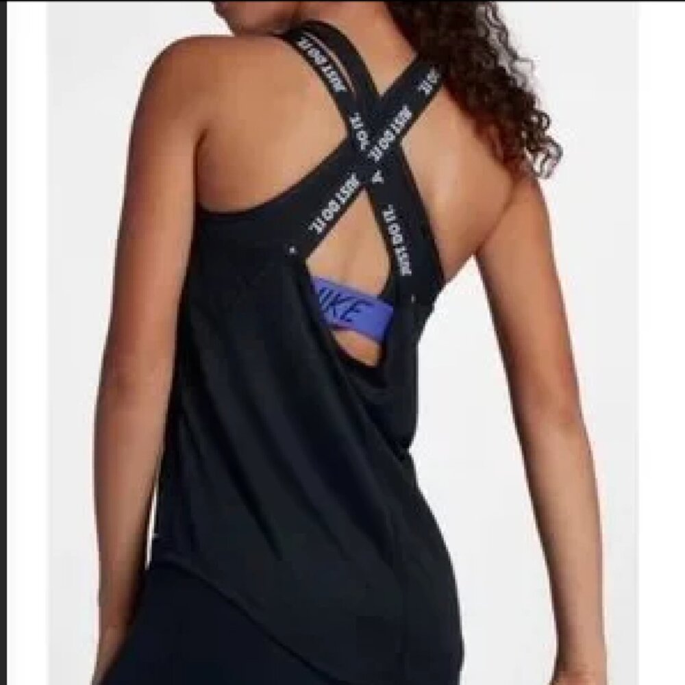Nike elastika black tank top